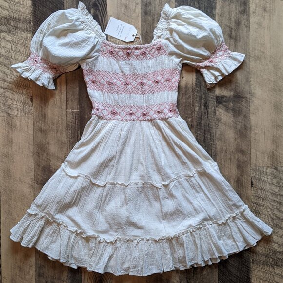 Ivy City Co Liesl Dress Smocked Floral Cream Small - Picture 3 of 7